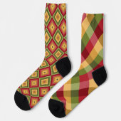 Funky farbenfrohe, schlecht aufeinander abgestimmt socken (Linkes Detail)