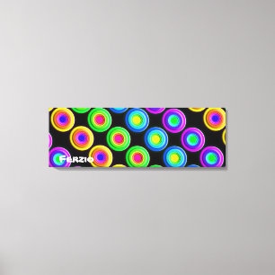 Funky Farbige 3D Kreise Leinwanddruck