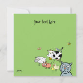 Funky Farm Country Picnic Einladung (Rückseite)