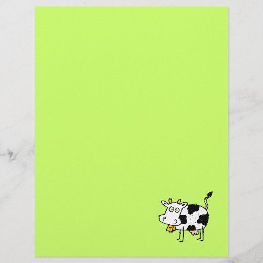 Funky Farm Cow Gerecycelt Letterhead Paper (Vorderseite)