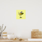 Funky Farm Honey Bee Kids Square Poster (Küche)