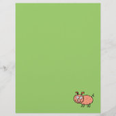 Funky Farm Pig Gerecycelt Letterhead Paper (Vorderseite)