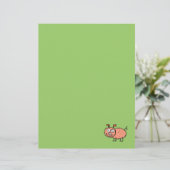 Funky Farm Pig Gerecycelt Letterhead Paper (Stehend Vorderseite)