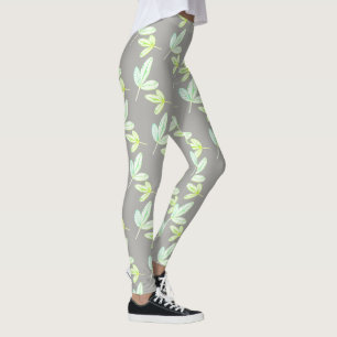 Funky Feigenbaum-Blattmuster-Leggings Leggings