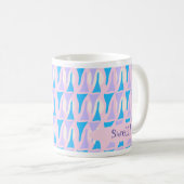 Funky Fifties Custom Swanky Kitsch Fun Muster Kaffeetasse (VorderseiteRechts)