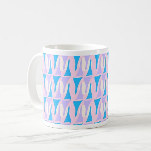 Funky Fifties Custom Swanky Kitsch Fun Muster Kaffeetasse (Vorderseite Links)