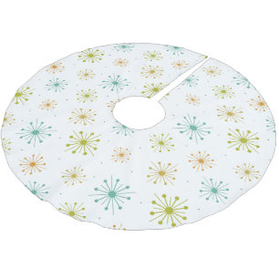 Funky Firework Sternexplosionen Mitte des Jahrhund Polyester Weihnachtsbaumdecke