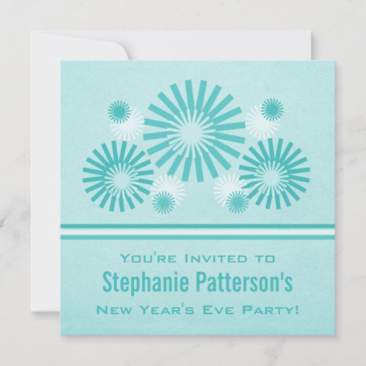 Funky Fireworks - Einladung zum Silvesterabend, Aq (Vorderseite)