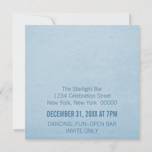 Funky Fireworks - Einladung zum Silvesterabend, bl (Rückseite)