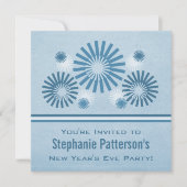 Funky Fireworks - Einladung zum Silvesterabend, bl (Vorderseite)
