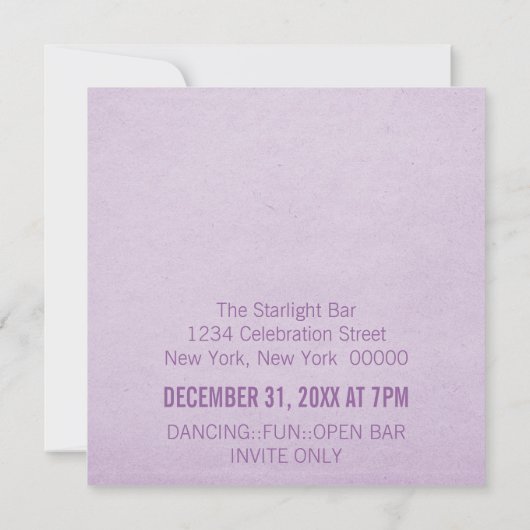 Funky Fireworks - Einladung zum Silvesterabend, Li (Rückseite)