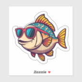 "Funky Fish mit Sonnenbrille Aufkleber (Blatt)