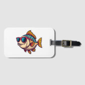 Funky Fish mit Sonnenbrille Gepäckanhänger (Vorderseite (Horizontal))