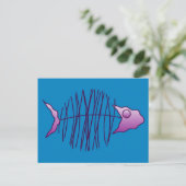 Funky Fish Postkarte (Stehend Vorderseite)