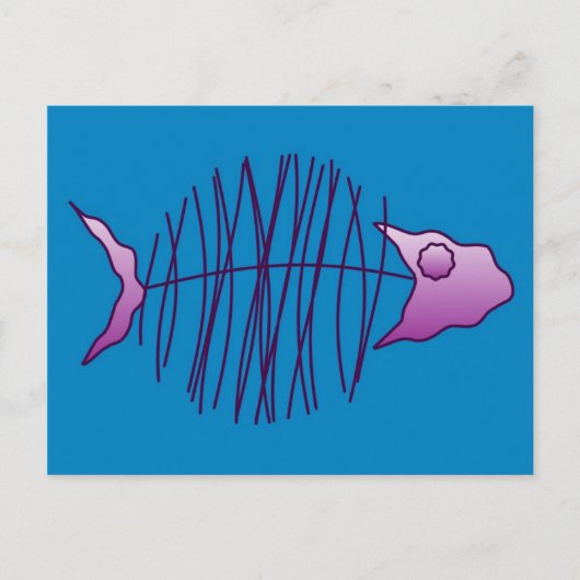 Funky Fish Postkarte (Vorderseite)