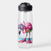 Funky Flamingo Aquaholic Trinkflasche (Vorne)