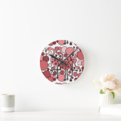 Funky Flamingo Art Runde Wanduhr (Zuhause)