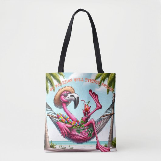 Funky Flamingo Beach Tasche (Vorderseite)
