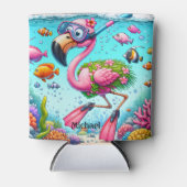 Funky Flamingo Bleibe Hydrated My Friend Dosenkühler (Vorderseite)