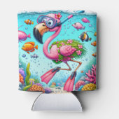 Funky Flamingo Bleibe Hydrated My Friend Dosenkühler (Rückseite)