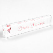 Funky Flamingo Custom Namplate Namensplakette