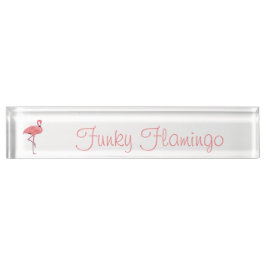 Funky Flamingo Custom Namplate Namensplakette