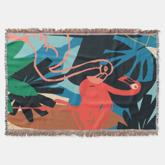 Funky Flamingo Decke (Vorderseite)