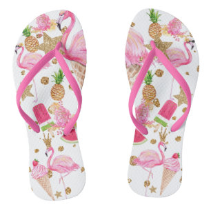 Funky Flamingo Flip Flops für Flamingo Lover Badesandalen