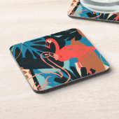 Funky Flamingo Getränkeuntersetzer (Linke Seite)