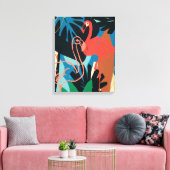 Funky Flamingo Leinwanddruck (Insitu (Wohnzimmer))