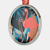Funky Flamingo Ornament Aus Metall (Links)
