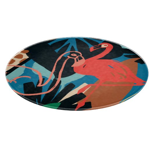 Funky Flamingo Schneidebrett (Ecke)