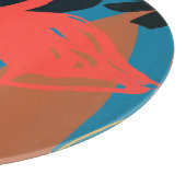 Funky Flamingo Schneidebrett (Ecke)