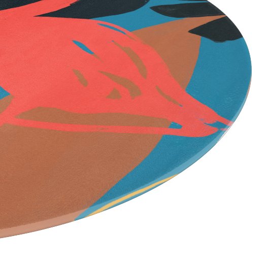 Funky Flamingo Schneidebrett (Ecke)