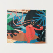 Funky Flamingo Wandteppich (Vorderseite (Horizontal))