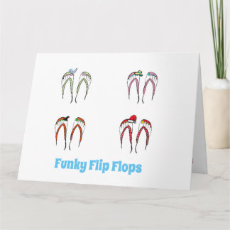 Funky Flip Flop Grußkarte Karte