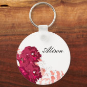 Funky Flora - Button-Schlüsselanhänger Schlüsselanhänger (Vorderseite)