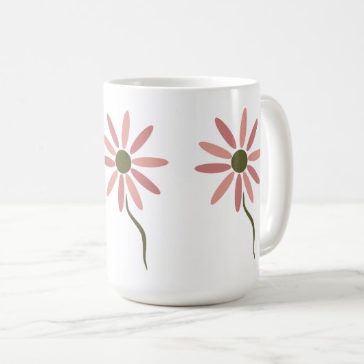Funky Flora - Design für abstrakte Blume Kaffeetasse (VorderseiteRechts)