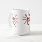 Funky Flora - Design für abstrakte Blume Kaffeetasse (Vorderseite Links)