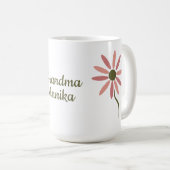 Funky Flora - stilisierte abstrakte Blume Aktualis Kaffeetasse (VorderseiteRechts)