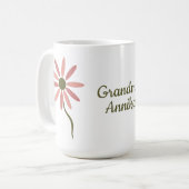 Funky Flora - stilisierte abstrakte Blume Aktualis Kaffeetasse (Vorderseite Links)