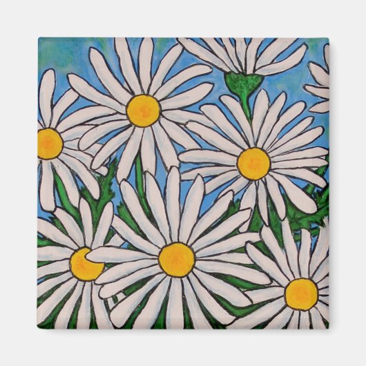 Funky Floral Daisy Magnet (Vorne)