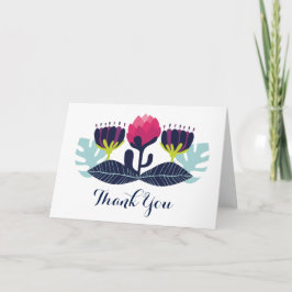 Funky Floral Danke Karte