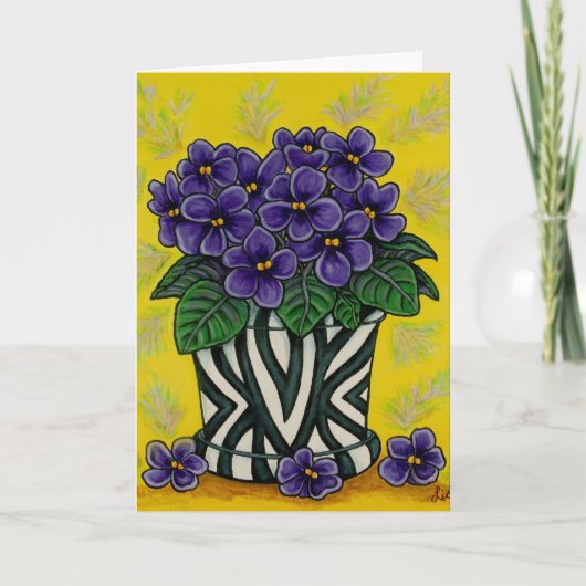 Funky Floral Greeting Cards Karte (Vorderseite)