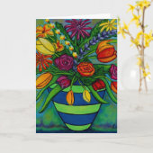 Funky Floral Greeting Cards Karte (Gelbe Blume)
