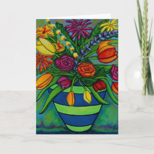Funky Floral Greeting Cards Karte