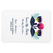 Funky Floral Save the Date Flexi Magnet (Horizontal)