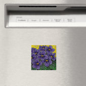 Funky Floral Violet Magnet (In Situ (Geschirrspüler))