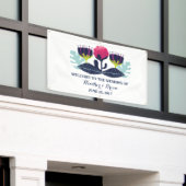 Funky Floral Wedding Banner (Äußeres Gebäude)