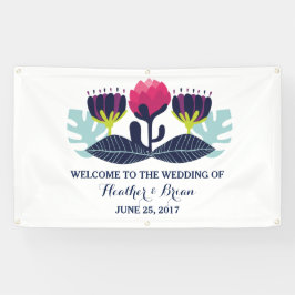 Funky Floral Wedding Banner